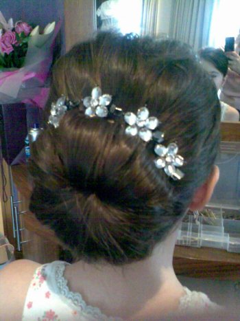 flowergirl hairstyles. Bridesmaids:flowergirl