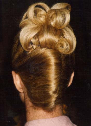 Wedding hair up style - elegant with barrel curls
