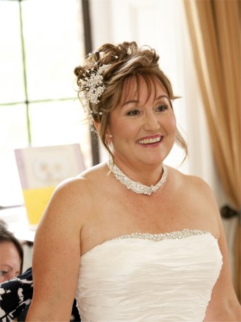 bridal hair and makeup for a mature bride