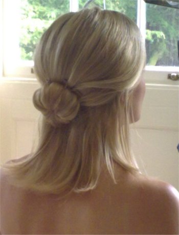 Simple wedding or bridesmaid hair style