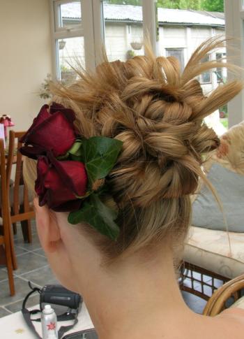 Wedding hair up style - funky look