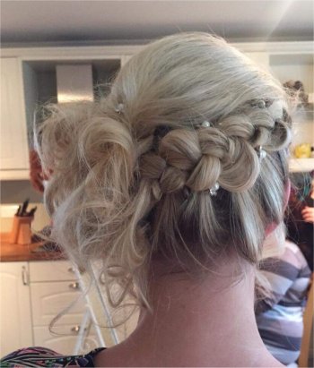 Soft beautiful plaited hair up style www.yourweddinghairandmakeup.co.uk