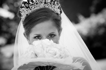 Bridal hair and makeup and crystal tiara