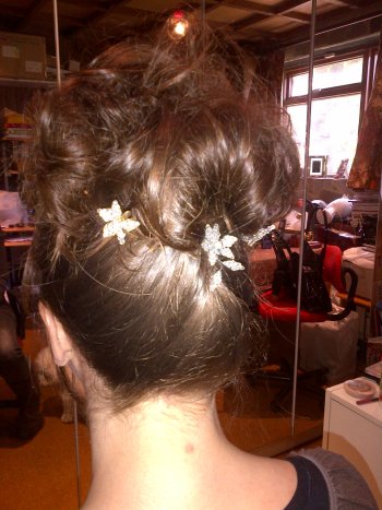 Loose bridal hair up style