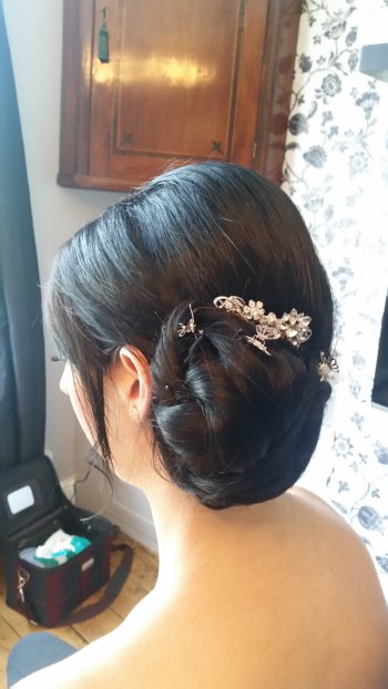 Wedding hairstyle loose chignon